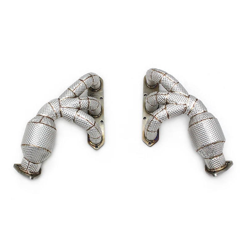 Stainless Steel Exhaust Manifold Pipes 300cell Catalytic Downpipe Fit For Porsche 987.1
