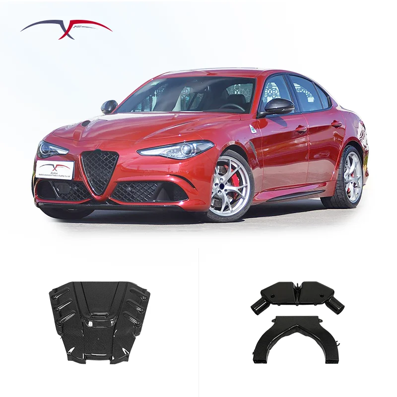 Suitable For Alfa Romeo 2.9t Car Parts,Carbon Fiber Cold Intake System Kit,Cold Intake Filtration System Engine Hood