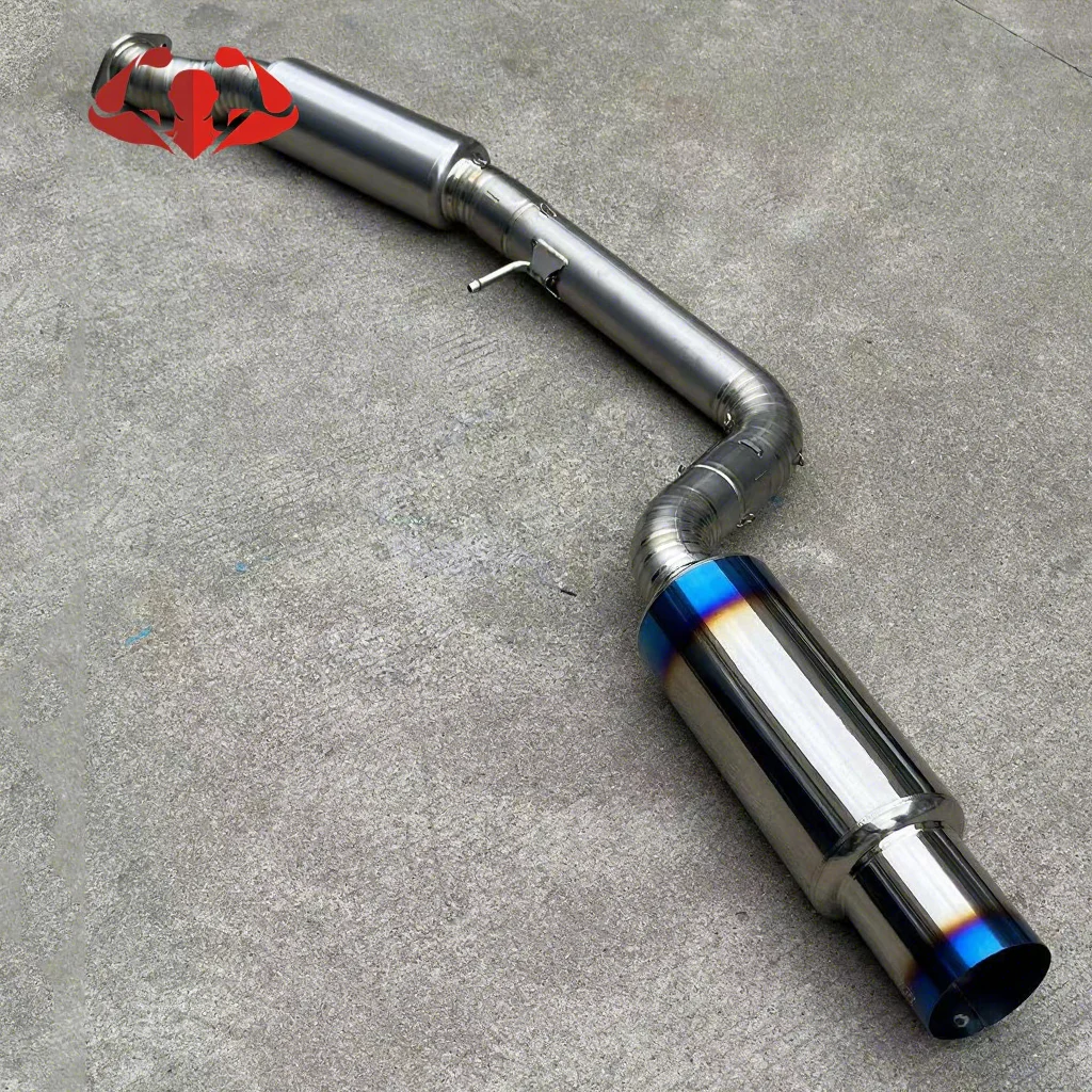Titanium Full Single Exit Exhaust For Nissan Z34 370z 09+ Tb6090-ns02a Zii