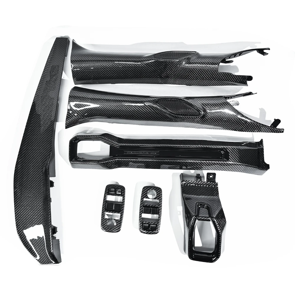 Tuoni Non-destructive Replacement Modification For Mustang's Original Central Control Door Panel Sports Carbon Fiber Interior