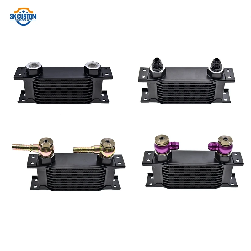Universal Aluminum Oil Cooler 10/13/16/19/25/34/44 Row An8 An10 Transmission Engine Radiator