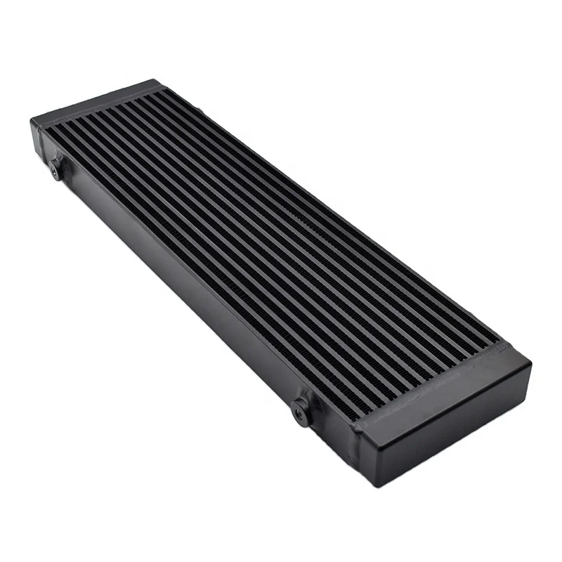 Universal Large Core 18.5x5.5x1.58 Inch Aluminum Dual Pass Bar And Plate Oil Cooler Heat Exchanger