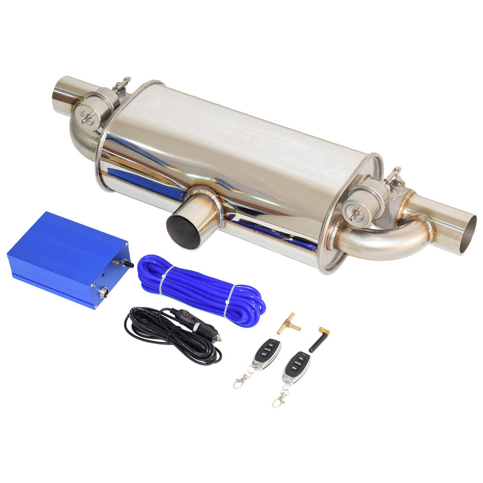 Universal Valved Exhaust Muffler - Remote Control | Valved Muffler & Sport Muffler