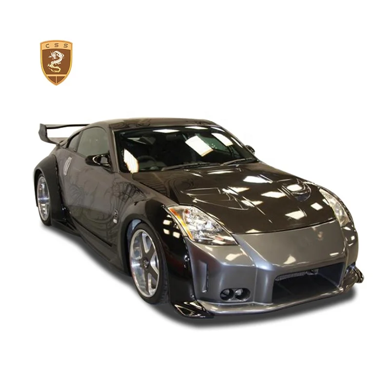 Vilside Style Body Kit For Nissan 350z 2003-2008 Fiberglass Front Bumper Lip Side Skirts Wing
