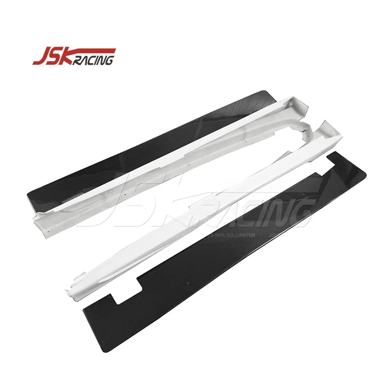 Vrs Hurtling Style Half Carbon Fiber Side Skirts For 2001-2007 Mitsubishi Lancer Evolution Evo 7 8 9