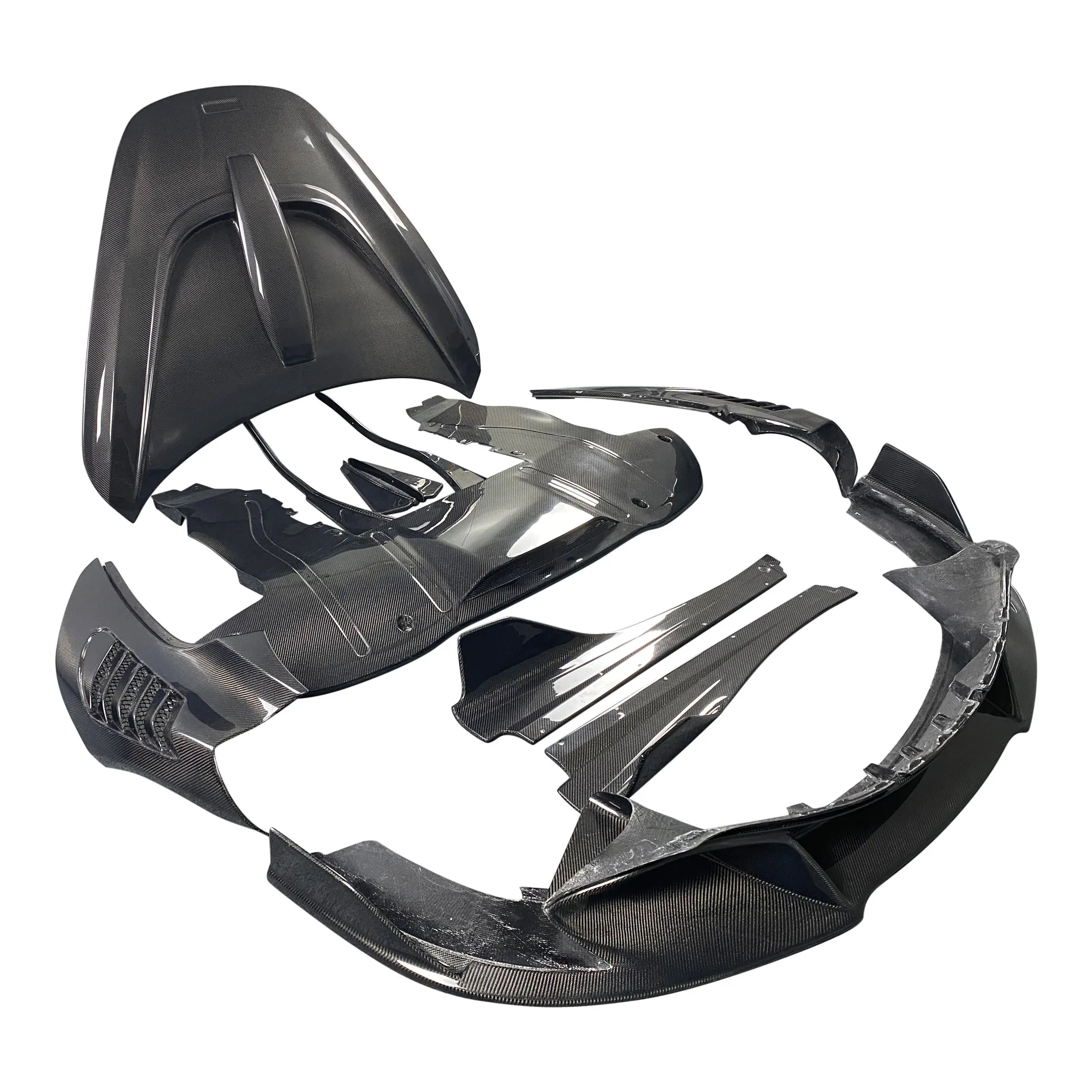 Vs Style Carbon Fiber High Quality Body Kit Front Lip Rear Diffuser Side Fenders Side Skirts