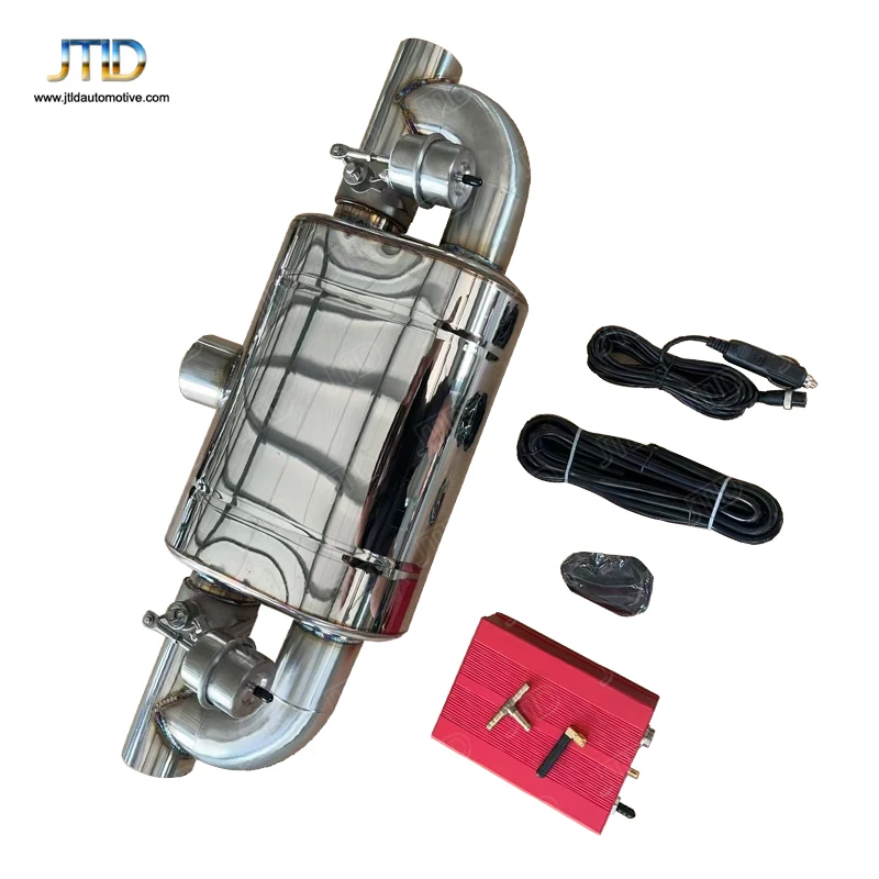Wholesale 2.5inch 3inch 201 Ss Exhaust Muffler Dual Outlet T Type Muffler With Valve Cutout Remote Controller