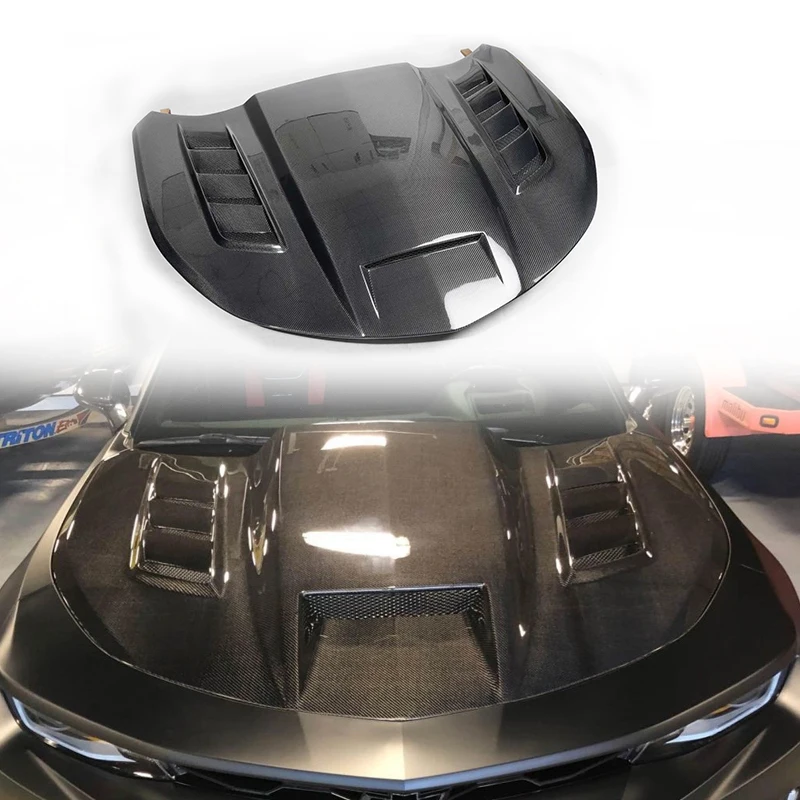 Wholesale Customized Newest Design Open Hole Engine Bonnet Carbon Fiber Hood For Chevrolet Camaro