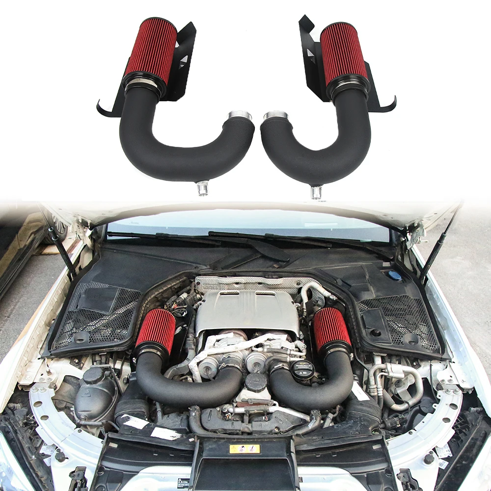 Wholesale In Stock For Mercedes-amg W205 C205 A205 X253 C63 C63s Glc63 Glc63s 2015-2022 M177 4.0t V8 Performance Cold Air Intake