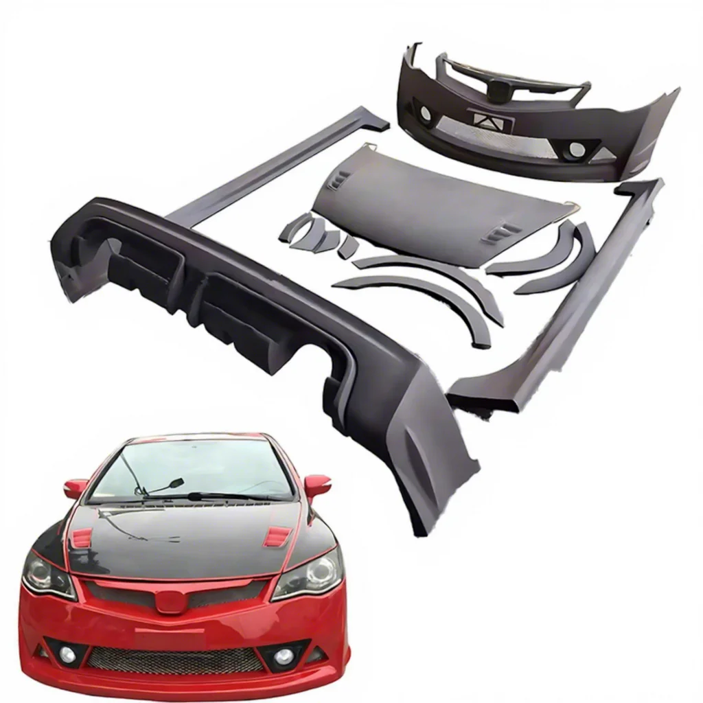 Wholesale Surround Car Body Kit Suitable For Honda Civic 2006-2011 Upgrade To Mugen Fd2 Tr Rr Model Front And Rear Bumper