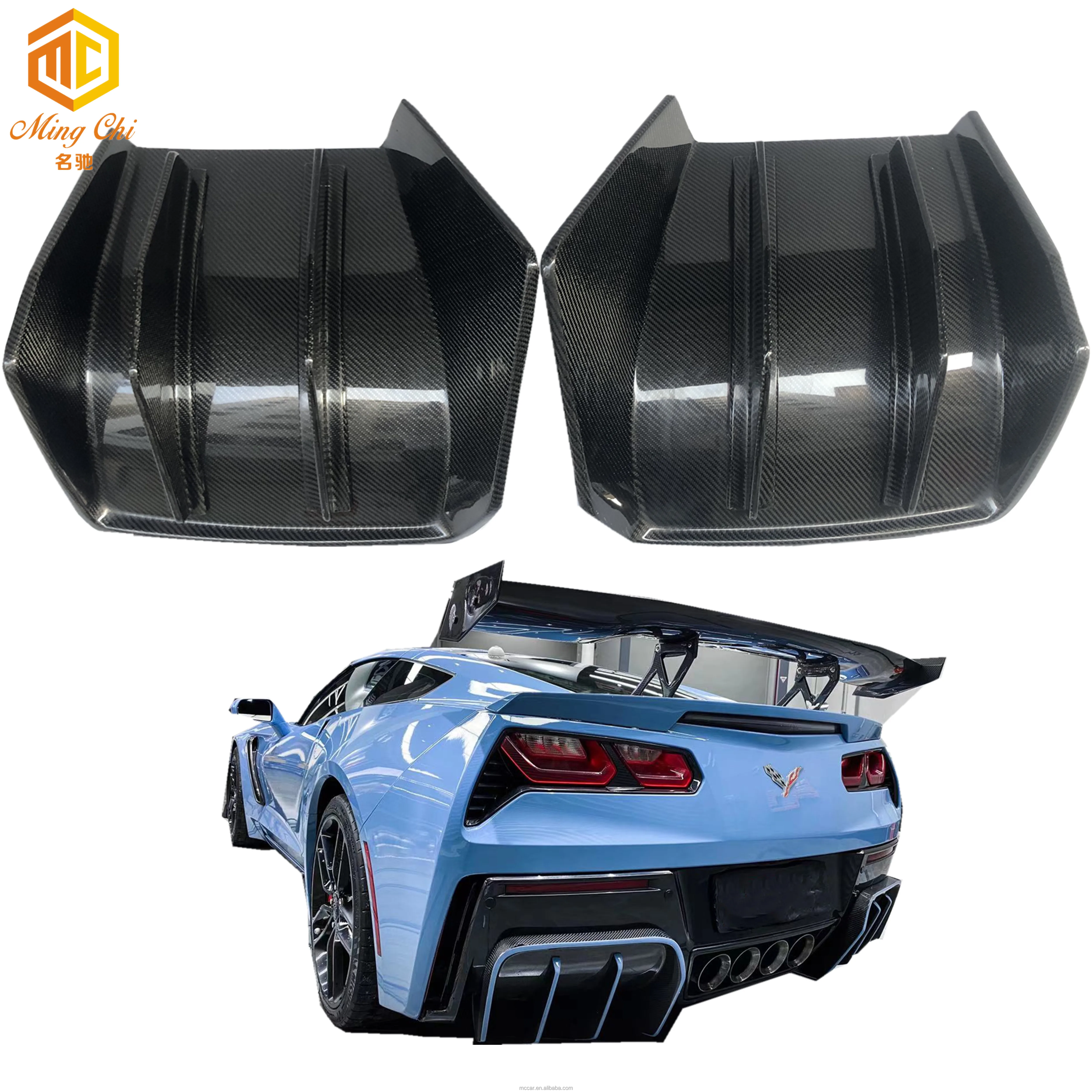 Z06 Bumper Diffuser Carbon Fiber Rear Diffuser For Chevrolet Corvette C7 Z06